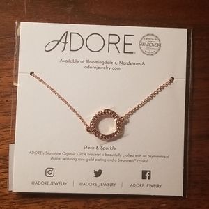 Rose Gold organic circle bracelet by Adore